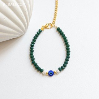 Handcrafted Evil Eye Crystal Beads Bracelet Premium Handmade Design